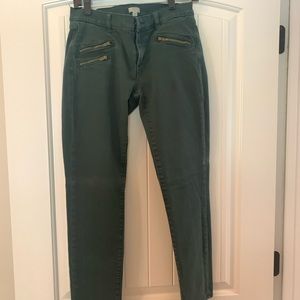 JCrew Skinny Dark Army Green Jeans